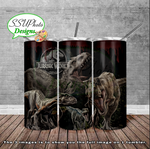 Jurassic World 20 OZ Skinny TumblerD Digital Design