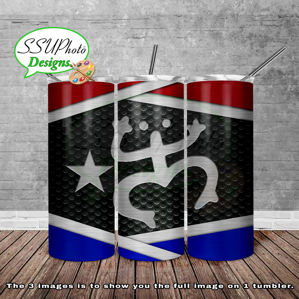 Taino frog colors 20 oz and 30oz OZ Skinny TumblerD Digital Design