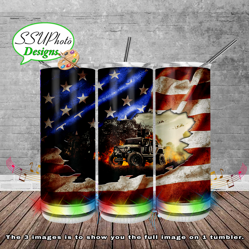 American Jeep 20 oz 30oz and BT gen2 Skinny TumblerD Digital Design