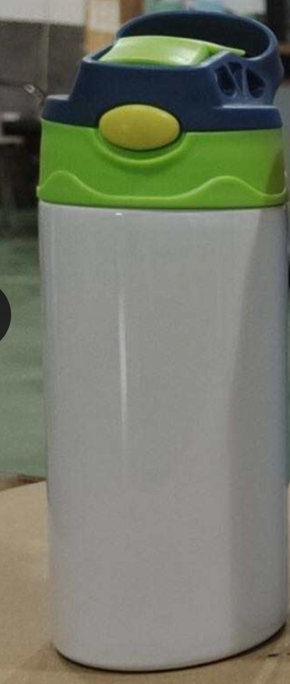 12oz sublimation blank Kids  Sippy Cups colored top with popup lid