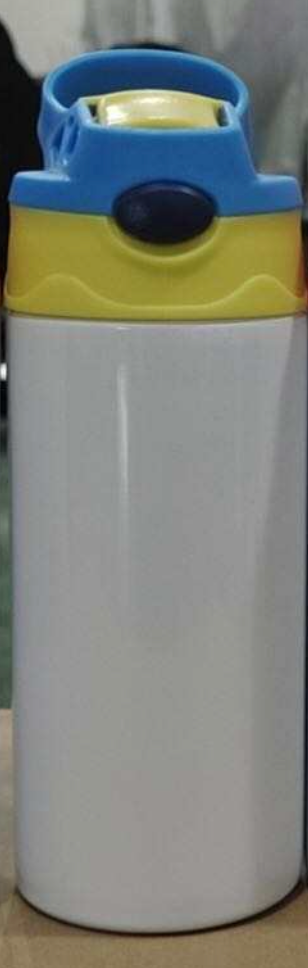12oz sublimation blank Kids  Sippy Cups colored top with popup lid
