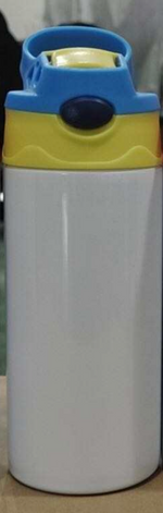 12oz sublimation blank Kids  Sippy Cups colored top with popup lid