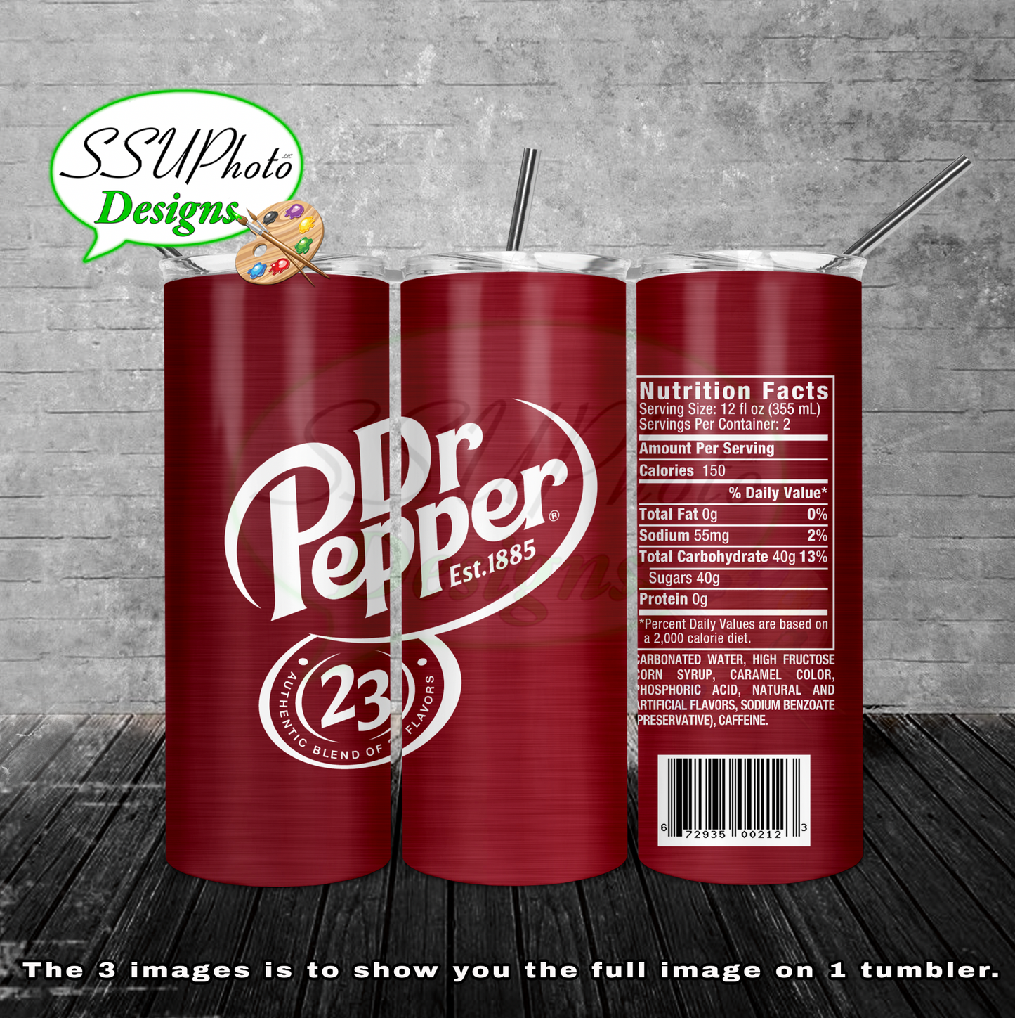 DrpepReg 20 oz 30oz and BT gen2 Skinny TumblerD Digital Design