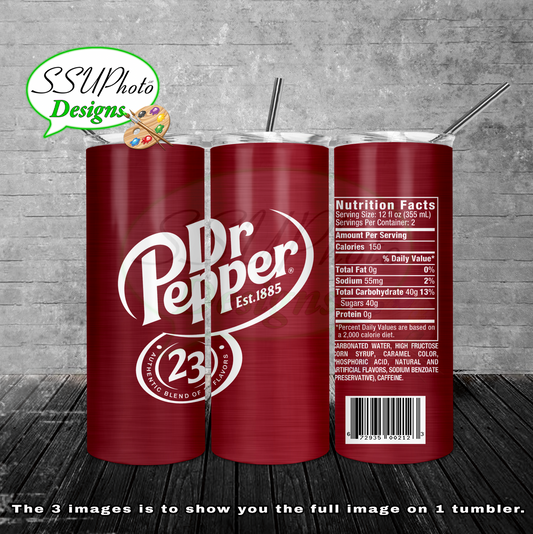 DrpepReg 20 oz 30oz and BT gen2 Skinny TumblerD Digital Design
