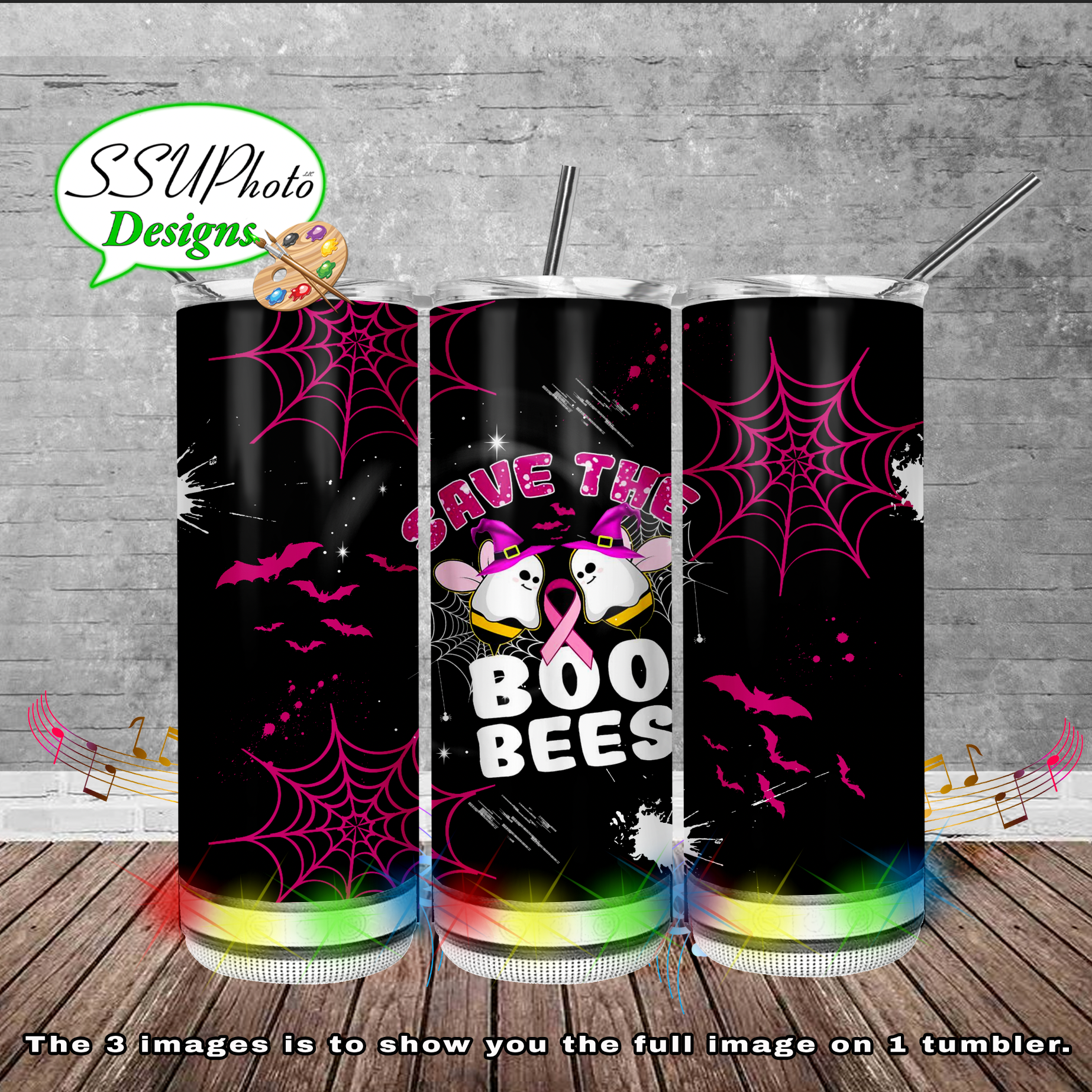 Save The Boo Bees 20 oz 30oz and BT gen2 Digital Design