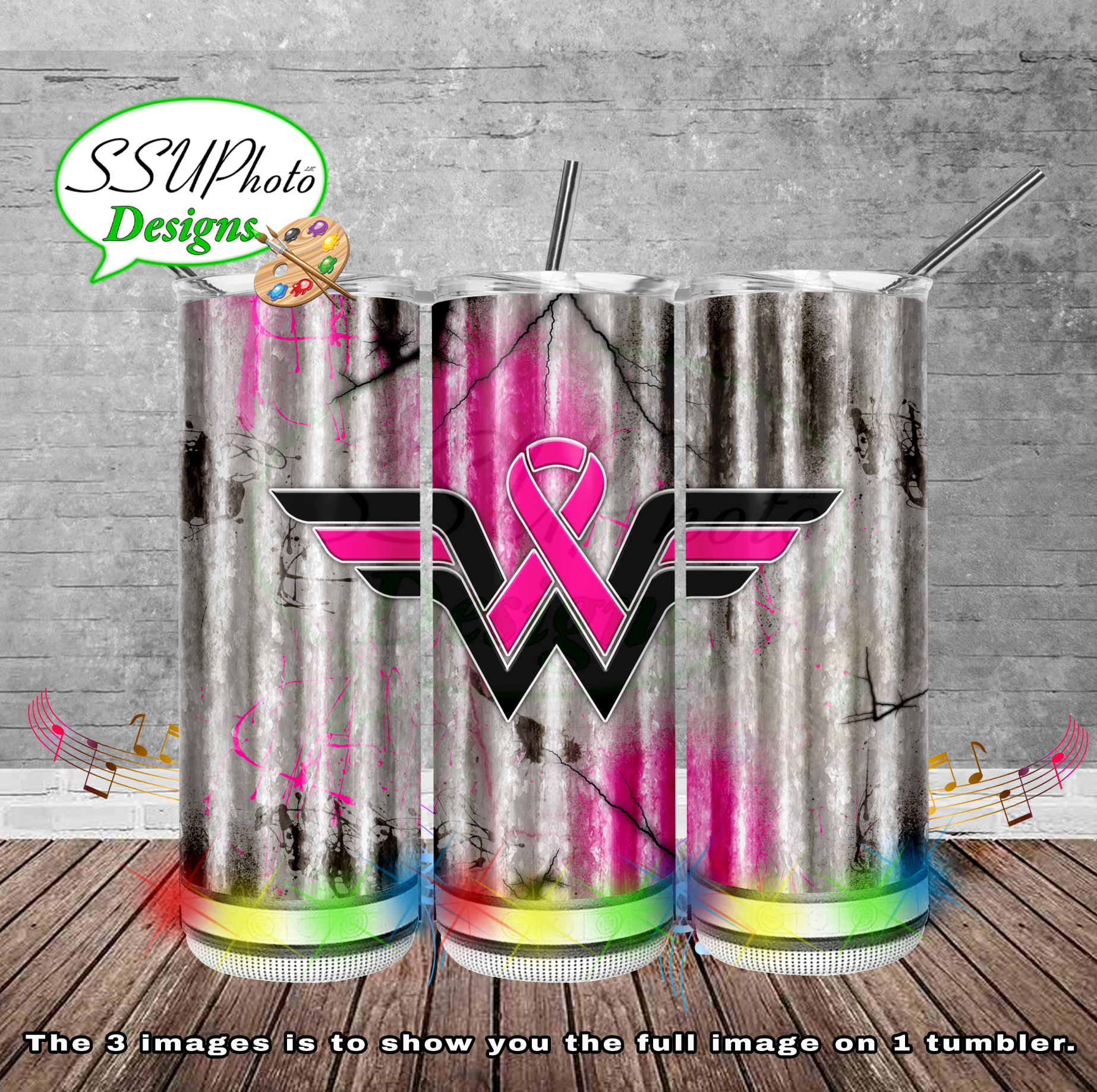 breast cancer awareness WW 20 oz 30oz and BT gen2 Digital Design