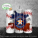 Baseball splash stitched  20 oz and 30oz OZ Skinny TumblerD Digital Design