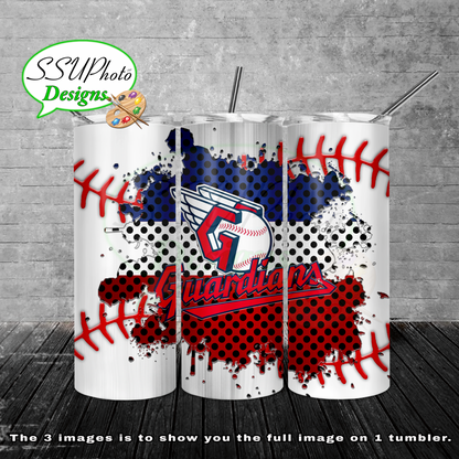 Baseball splash stitched  20 oz and 30oz OZ Skinny TumblerD Digital Design