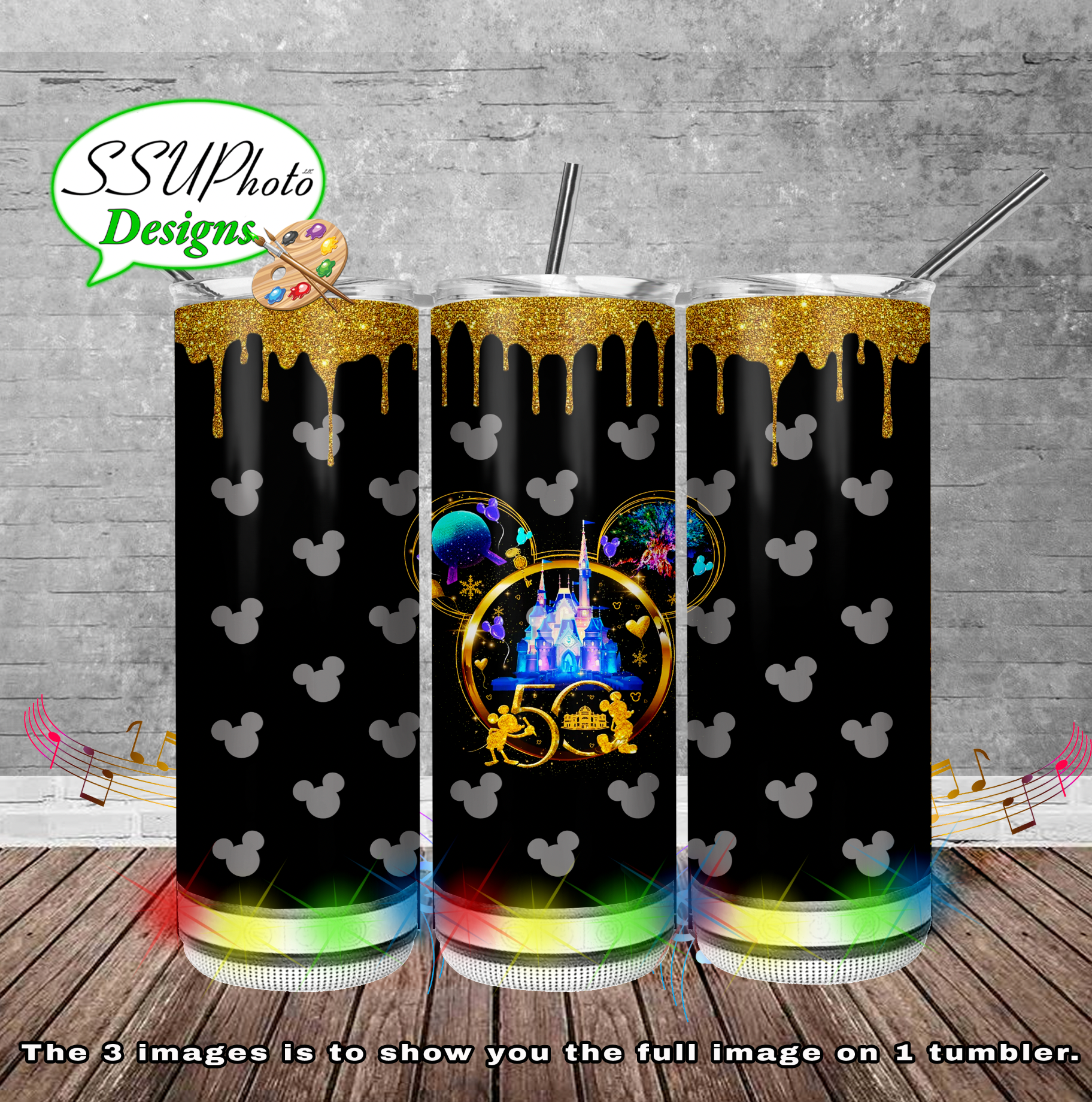 D50th 20 oz, 30oz, 17oz BT, and 20ozBT Skinny TumblerD Digital Design