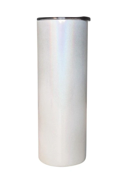 1 Case (25) Blank 20oz Sparkle Straight Sublimation Tumblers bulk