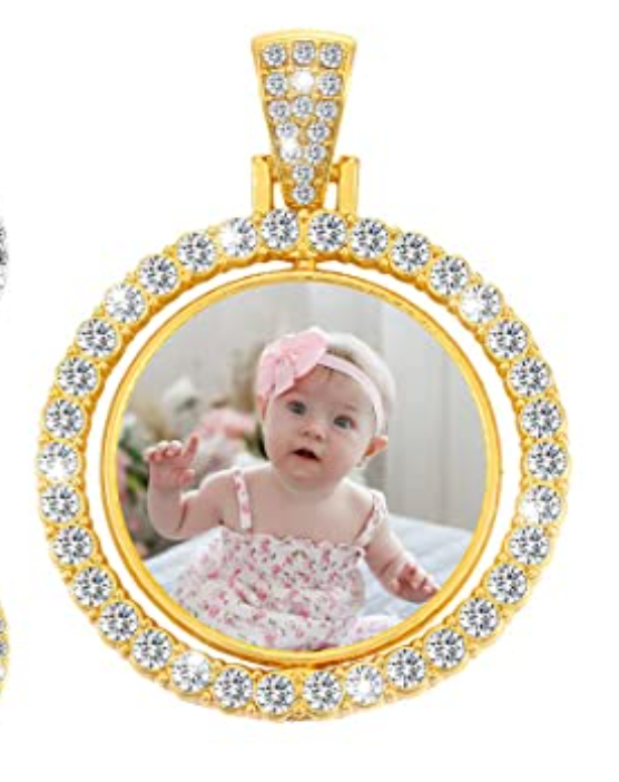 Rhinestone double sided necklace