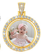 Rhinestone double sided necklace