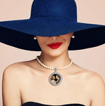 Rhinestone double sided necklace