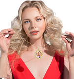 Rhinestone double sided necklace
