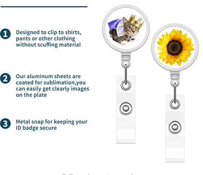 Retractable photo badge holder