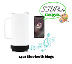 14oz Bluetooth Music Sublimation Tumbler Mugs 1 case (25pcs Mixed Colors)