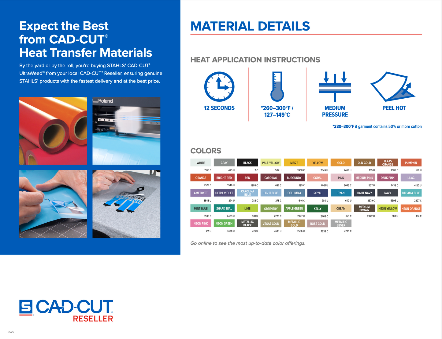 CAD-CUT® UltraWeed™ Heat Transfer Vinyl 12x12 Sheets