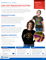 CAD-CUT® Reflective Glitter Heat Transfer Vinyl 12"x20" Sheets