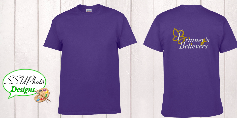 Purple Gildan Short Sleeve Shirt
