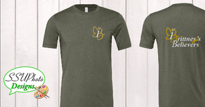 Bella Canvas Heather Military Green  Short Sleeve Shirt