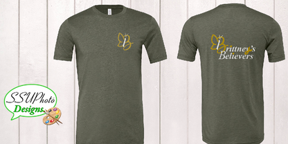Bella Canvas Heather Military Green  Short Sleeve Shirt