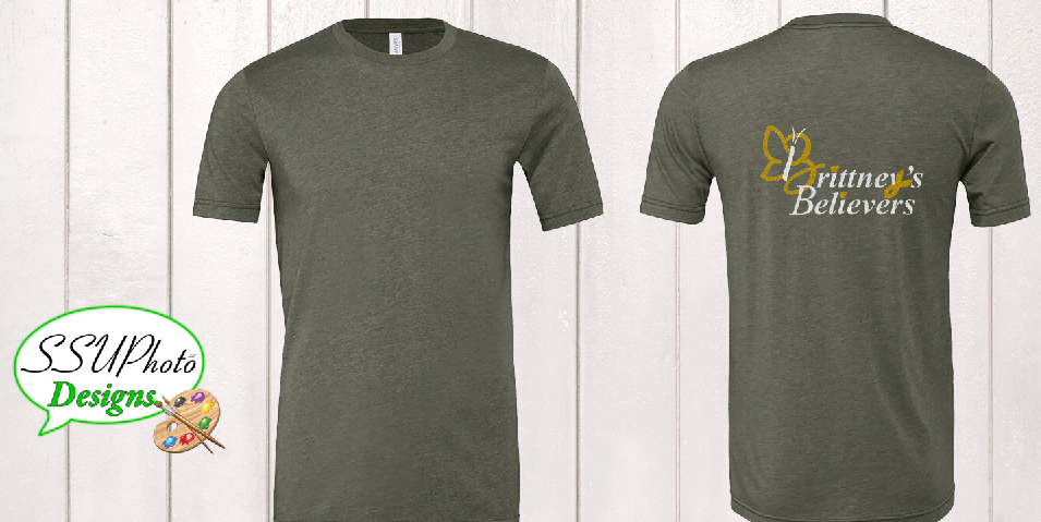 Bella Canvas Heather Military Green  Short Sleeve Shirt