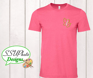 Bella Canvas Heather Charity pink  Short Sleeve Shirt
