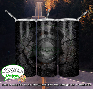 Harley D 20 OZ Skinny TumblerD Digital Design