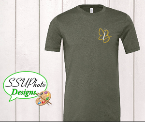 Bella Canvas Heather Military Green  Short Sleeve Shirt