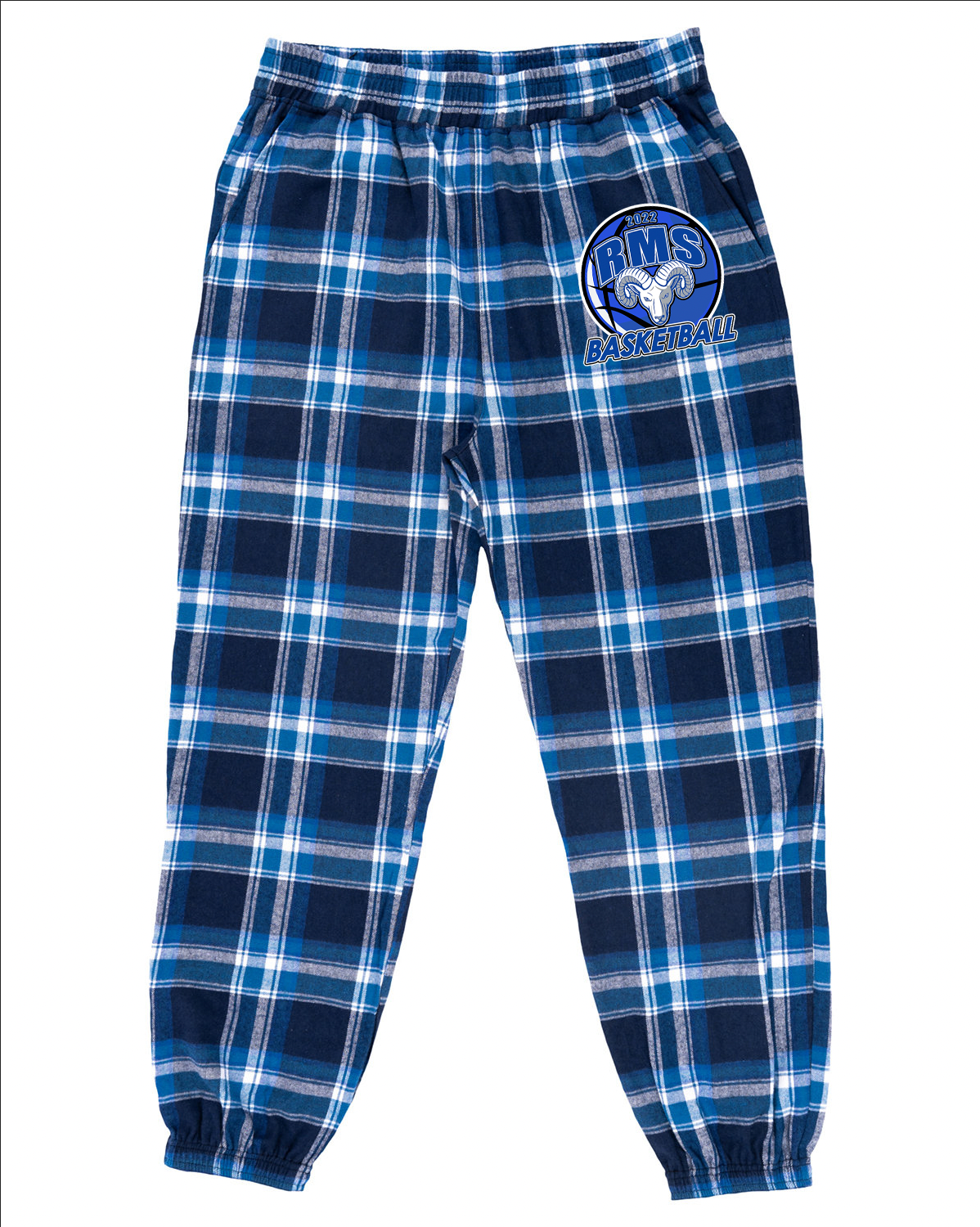 RMS Rams Basketball 2022 Plaid Joggers