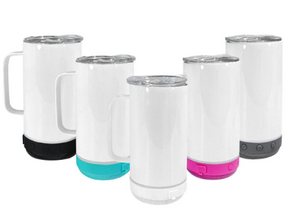 14oz Bluetooth Music Sublimation Tumbler Mugs 1 case (25pcs Mixed Colors)