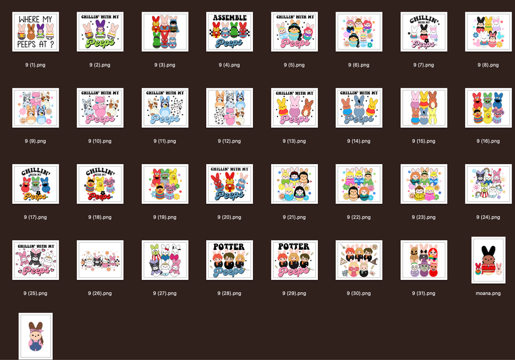 Fancy Peep PNG Designs DESIGN 2023
