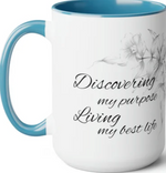 Custom Designed white Mug with colored handle