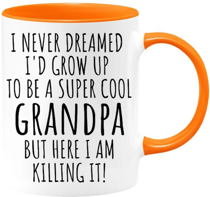 Custom Designed white Mug with colored handle
