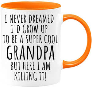Custom Designed white Mug with colored handle