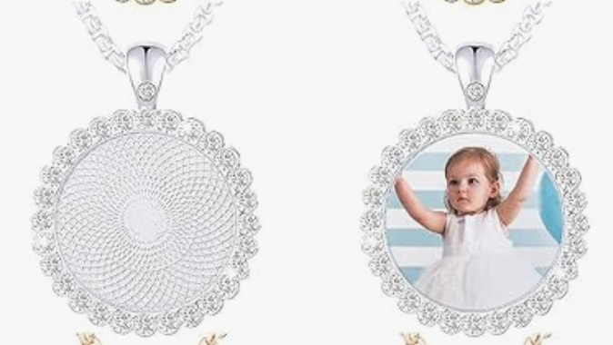 Rhinestone Bezel Pendant Single Image