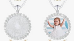 Rhinestone Bezel Pendant Single Image