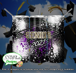 Seniors 2021 Splatter20 oz and 30oz OZ Skinny TumblerD Digital Design