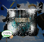 Seniors 2021 Splatter20 oz and 30oz OZ Skinny TumblerD Digital Design