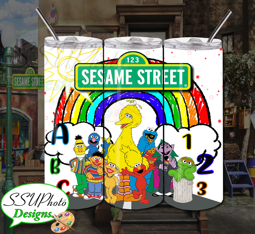 Sesame Street 1 20 OZ Skinny TumblerD Digital Design
