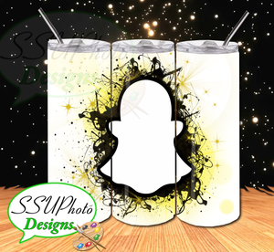 Snapchat Digital Design 20 OZ Skinny Tumbler