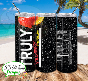 Truly 20 OZ Skinny Tumbler straight  Digital Design