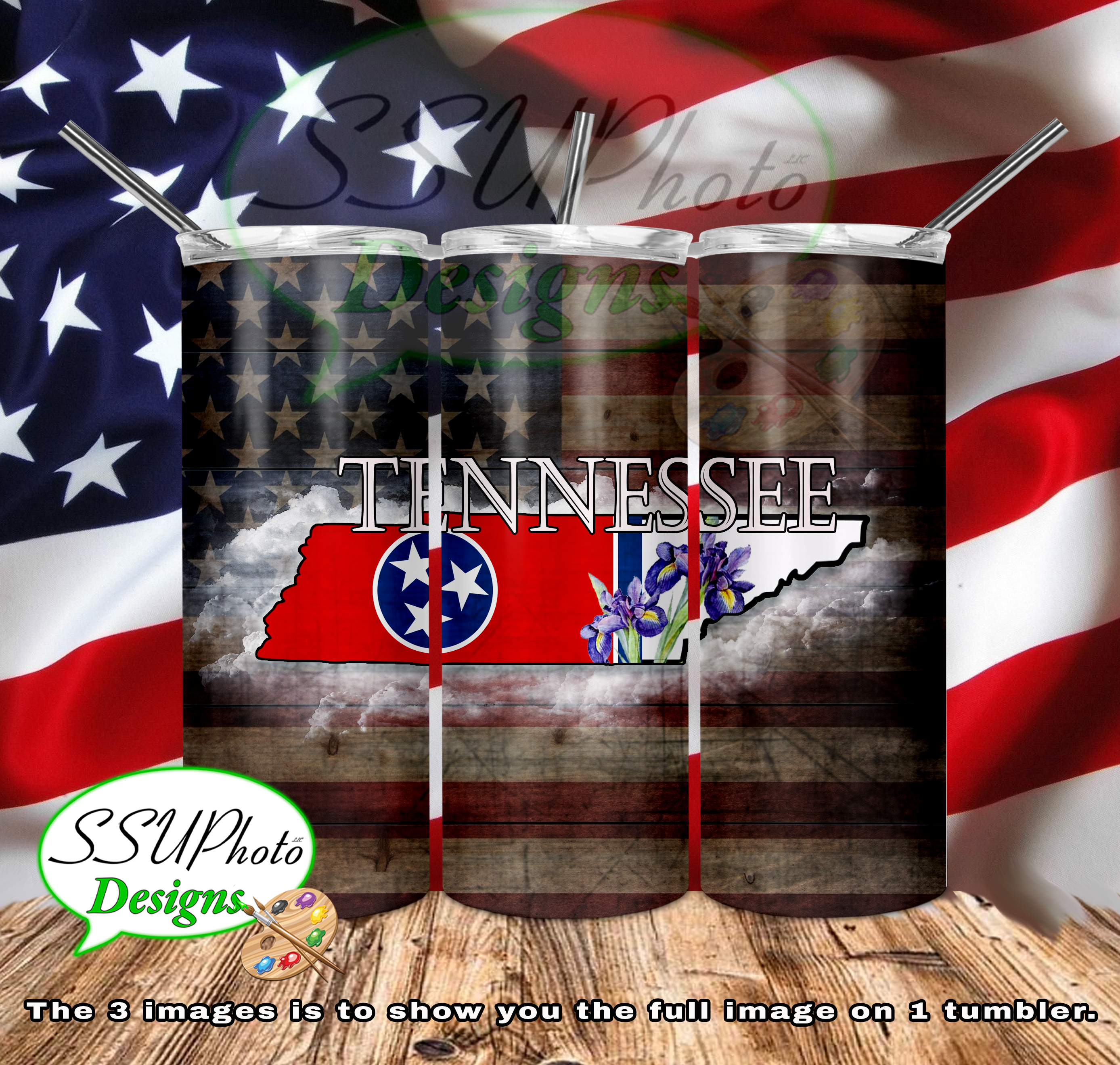 States Collection 20 OZ Skinny TumblerD Digital Design