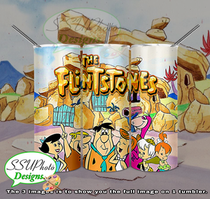 The Flintstones Collection 20 OZ Skinny TumblerD Digital Design
