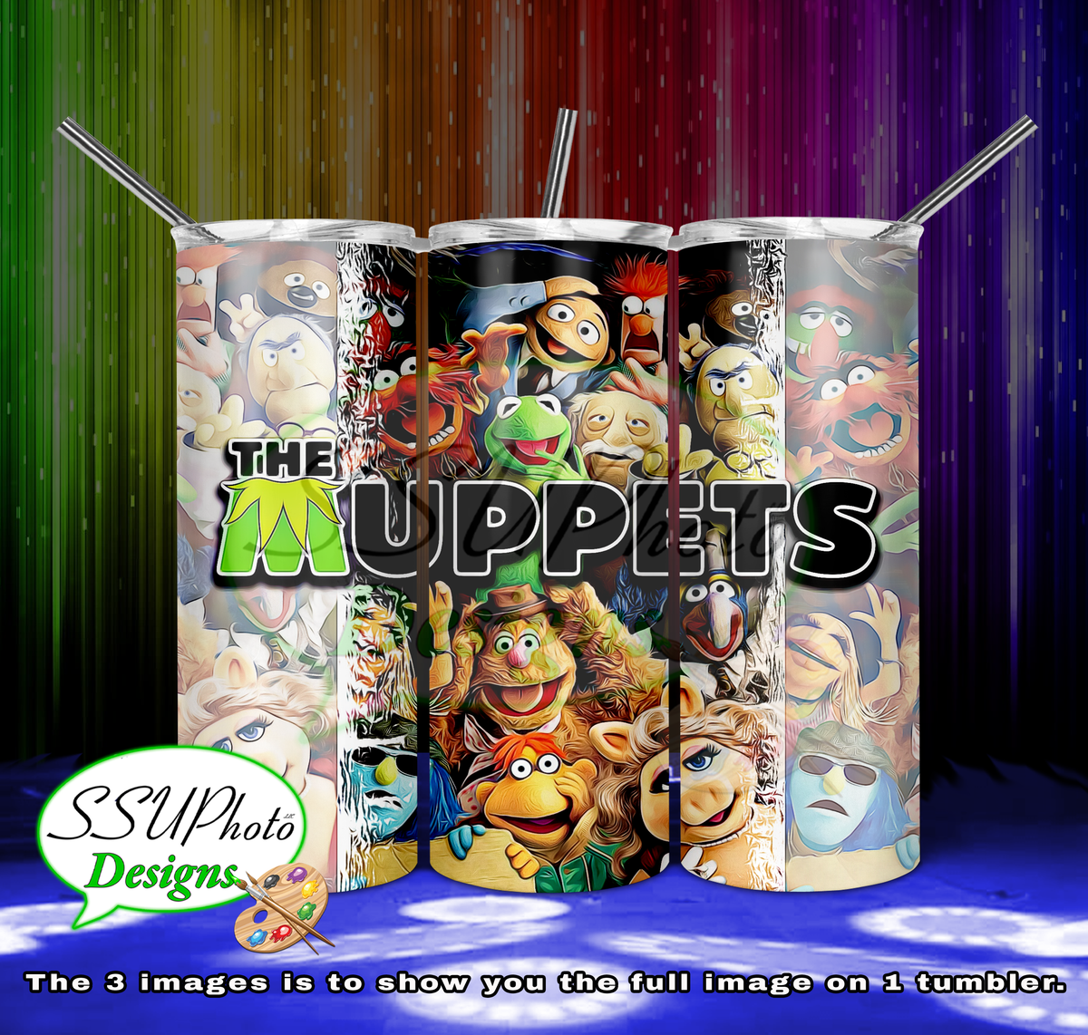 The Muppets 20 OZ Skinny TumblerD Digital Design – SSUPhoto Designs