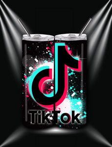 Tik Tok Skinny TumblerD Digital Design