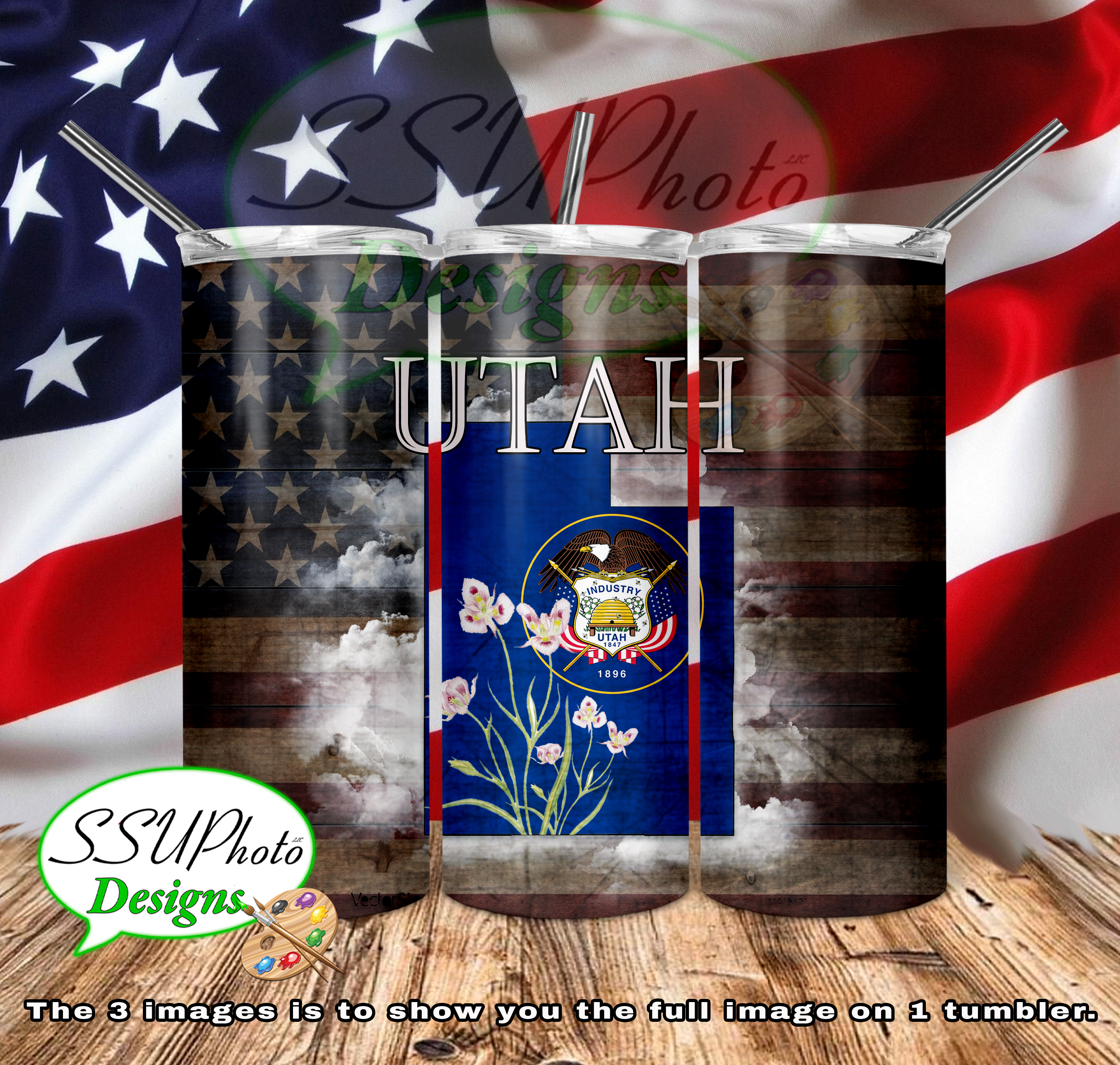 States Collection 20 OZ Skinny TumblerD Digital Design