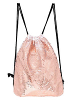 Drawstring personalized photo sequin bags