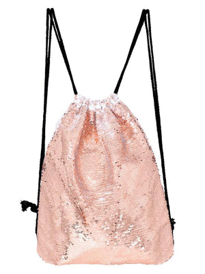 Drawstring personalized photo sequin bags
