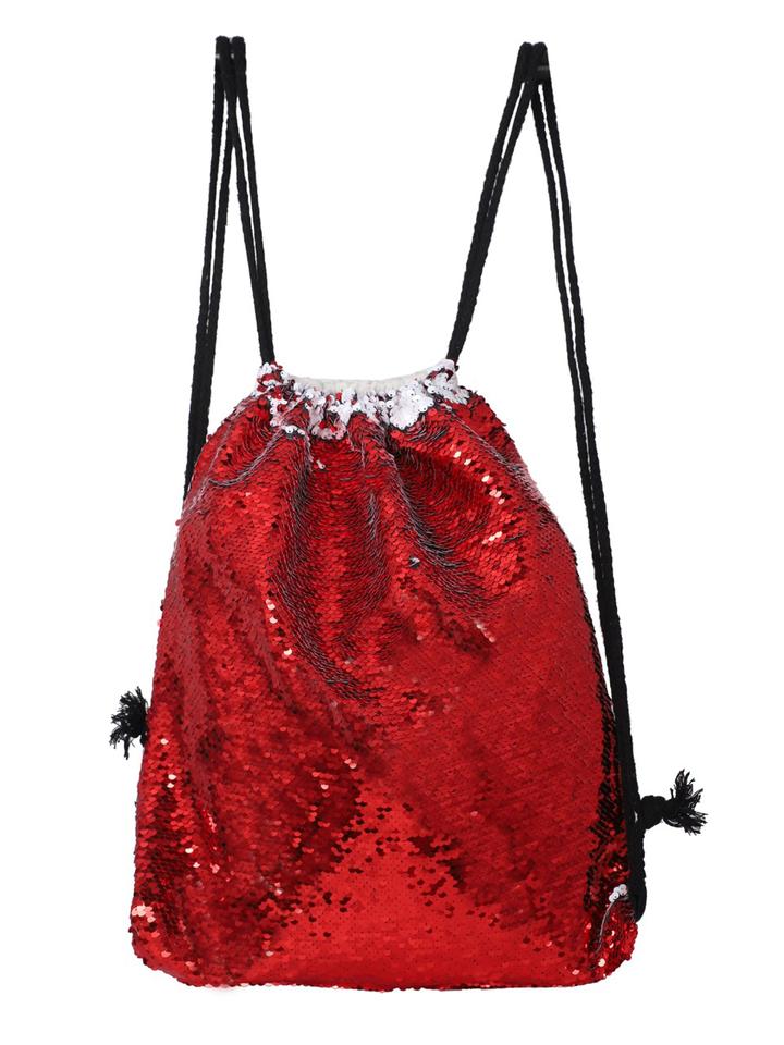 Drawstring personalized photo sequin bags